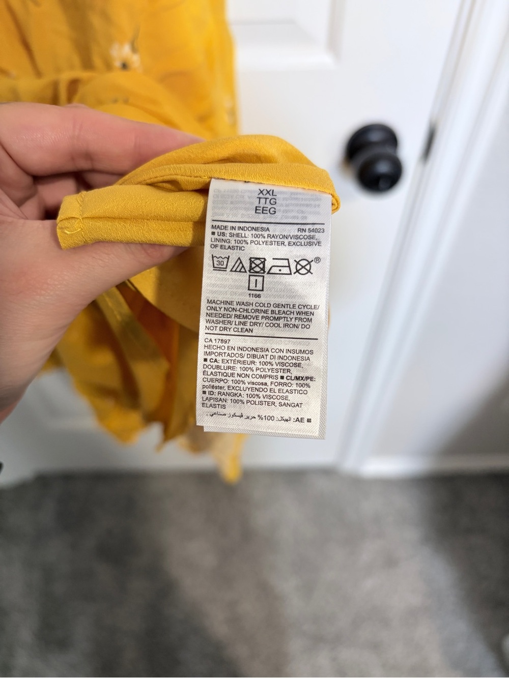 Old Navy Yellow Floral Spaghetti-Strap Mini Dress - Picture 5 of 6